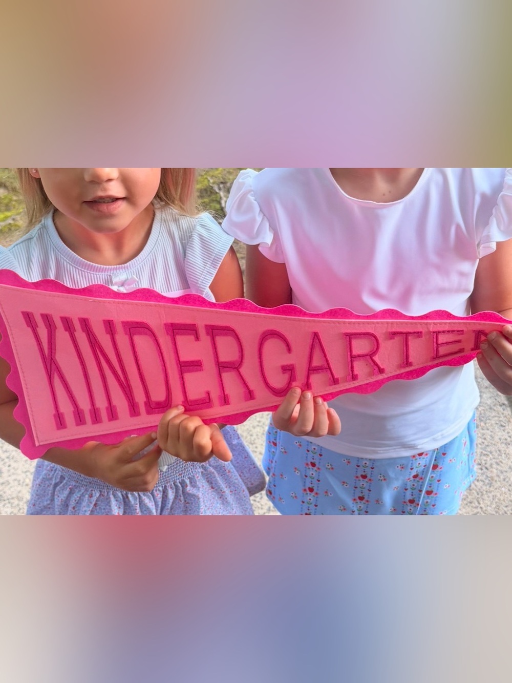 The Beaufort Bonnet Company Pink Felt Kindergarten Pennant!